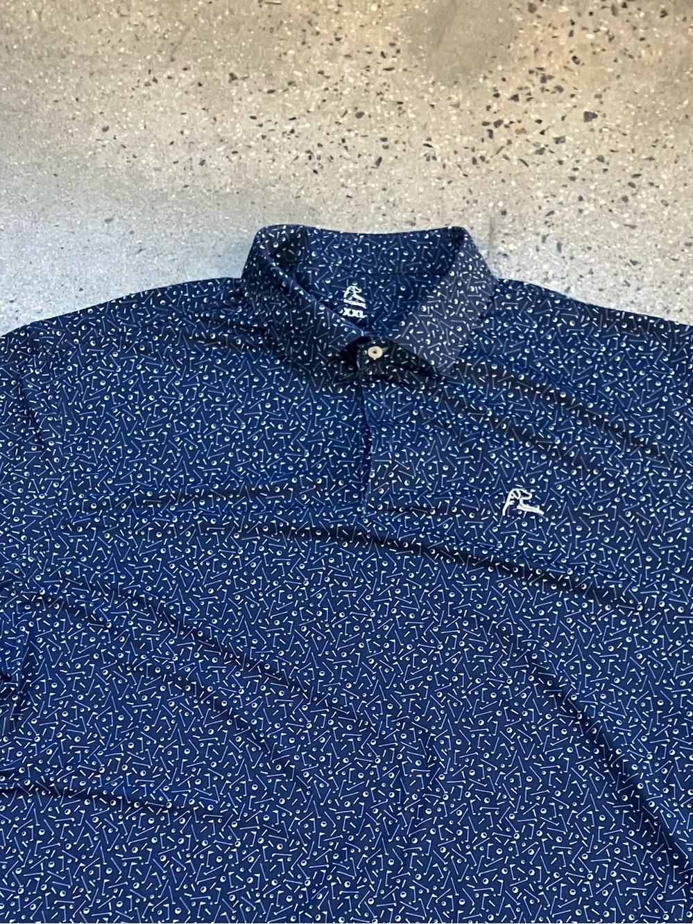 Rhoback Admiral Navy The Mulligan Men’s Short Sleeve Performance Polo XXL - Picture 5 of 15